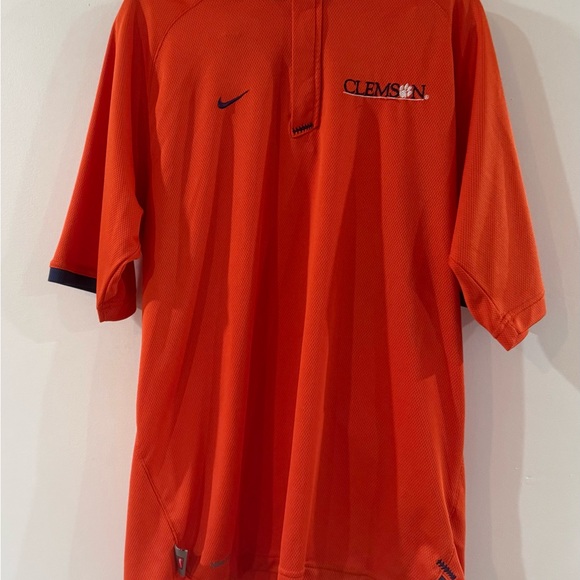 Nike Other - Nike‎ Team Clemson Tigers Orange Quarter Zip Performance Shirt Mens fit dry